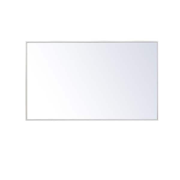 Blueprints 24 x 40 in. Metal Frame Rectangle Mirror, White BL2571285 Zoro